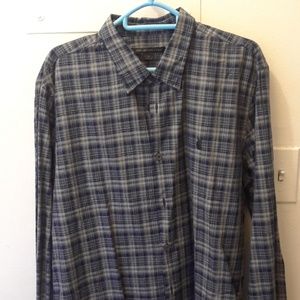 NEW John varvatos blue plaid shirt